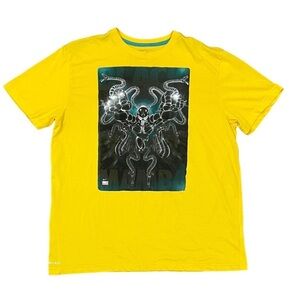 Vintage 2012 Nike Kobe 8 Super Heroes Black mamba yellow Dri fit T-shirt medium